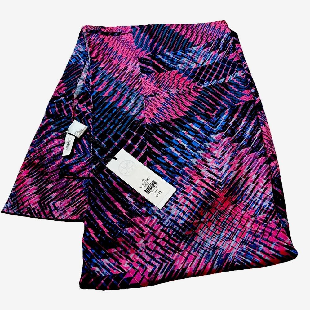 NWT $179 Carlisle Collection 100% Silk Scarf NEW– Perse – Approx 74” Long